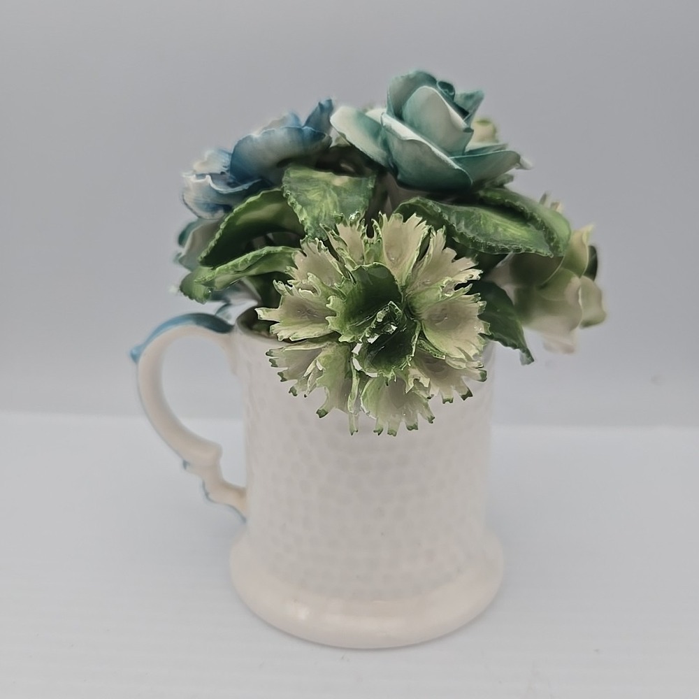 AMM Bone China England Pottery Mug With Floral Decoration